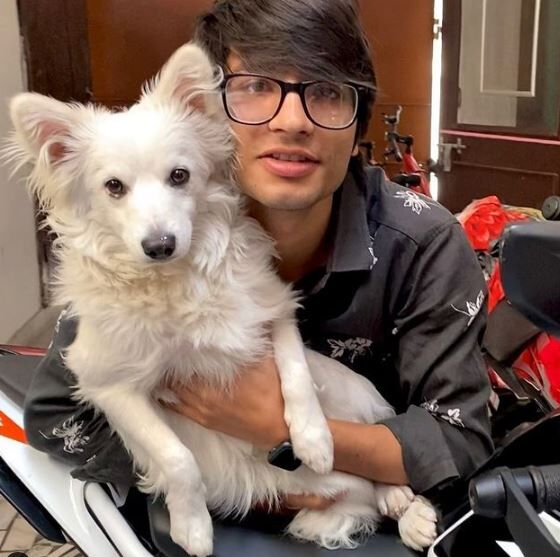 Sourav Joshi with dog Oreo