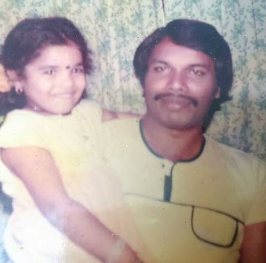 Metti Oli Uma with her dad