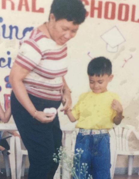 Childhood photo of Fuschia with her mother