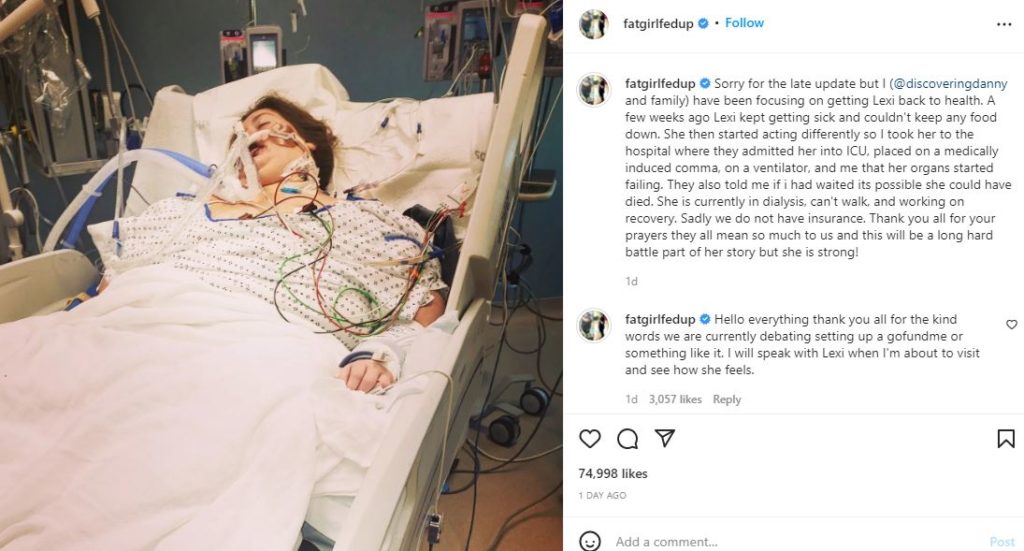 Lexi Reed faced multiple organ failure