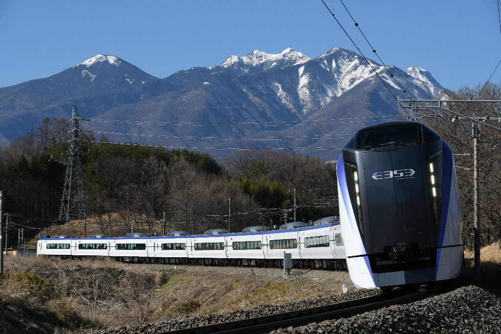 【3月24日】E353系「特急あずさ号」の撮影② : 山紫水明な景色を求め