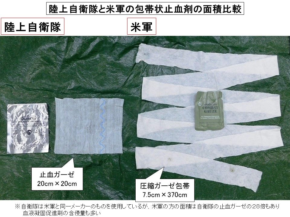 記事 陸自個人携行救急品の中身は70％が欠陥品の補完写真
