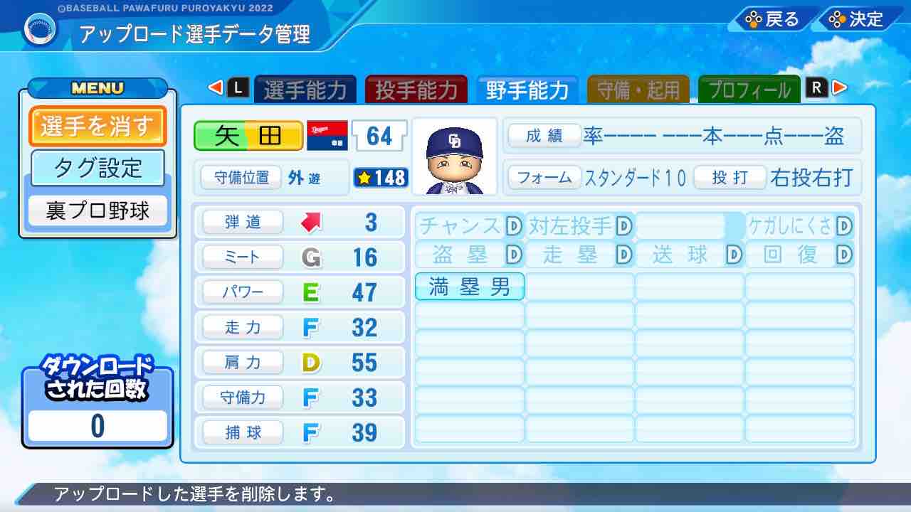 パワプロ22 架空選手再現 矢田 選手能力 パワナンバー 裏プロ野球 ネタ ちょっと宣伝 パワプロをやろうよ 22 パワプロ22 架空選手再現 矢田 選手能力 パワナンバー 裏プロ野球 ネタ ちょっと宣伝 パワプロをやろうよ 22