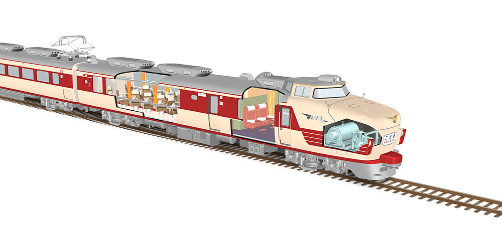 ○日本国有鉄道（国鉄） 151系クロ151-1特急形電車 こだま