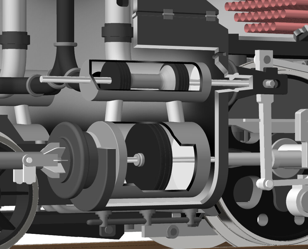 蒸気機関車 D51 498 透視図イラスト