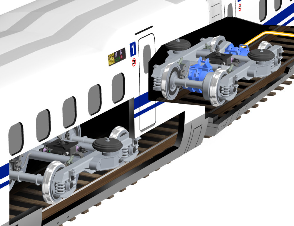 電車の中間 新幹線n700s 新幹線n700a のりものの透視図イラスト