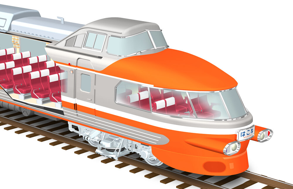 小田急ロマンスカー3100形 小田急ロマンスカー3100形(NSE) 静態保存車両 ロンちゃん Odakyu