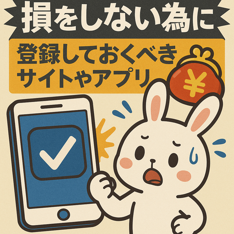 損をしない為に 登録しておくべきサイトやアプリ 13選 2025年最新