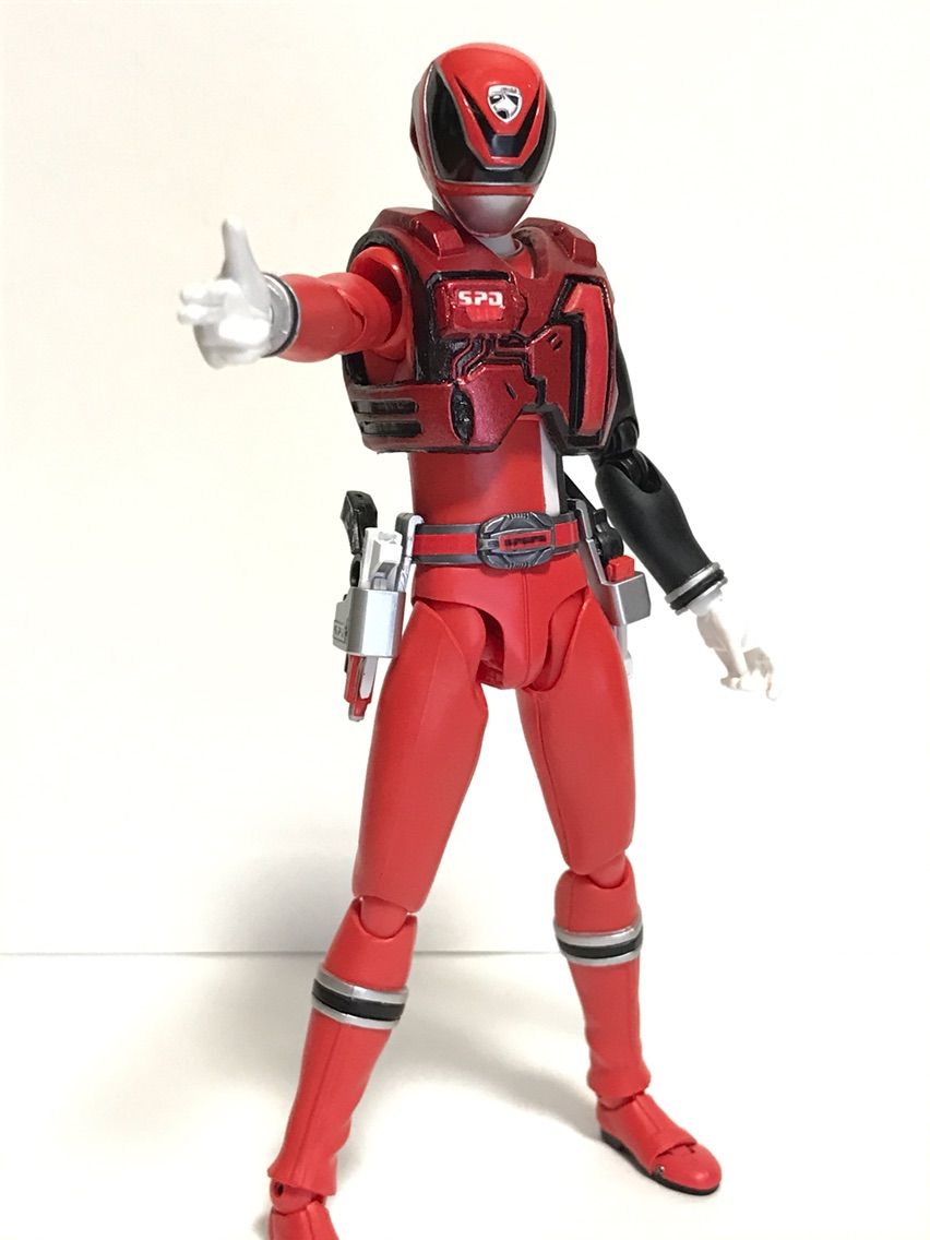 S H Figuartsデカレッド改造 ファイヤースクワッド レッド わたぶろぐ