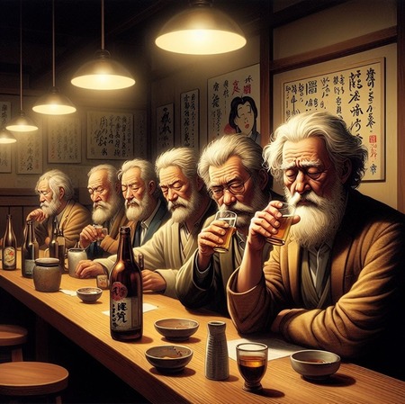 通夜の居酒屋