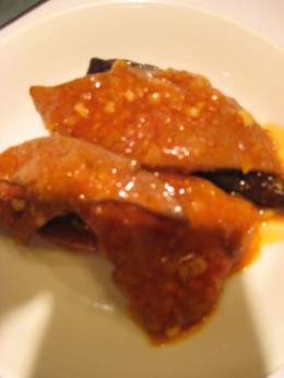 豚レバーの辛子香り炒め
