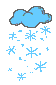 雪がキラキラ