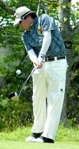 10・5 理事長杯 優勝した高砂さんの安定したショット