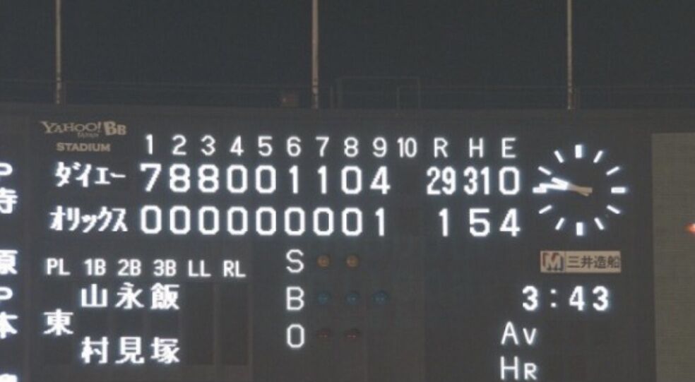 衝撃 えぇ ゚ ゚ 03年のダイエーvsオリックスの試合 スポーツ速報ちゃんねる 衝撃 えぇ ゚ ゚ 03年のダイエーvsオリックスの試合 スポーツ速報ちゃんねる