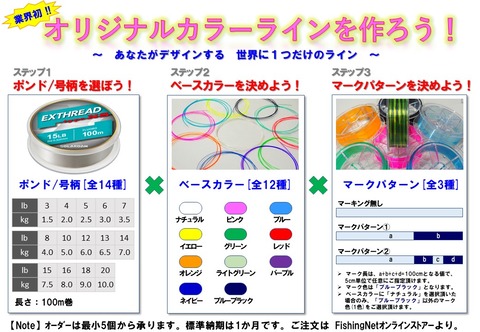 オリジナルカラーライン