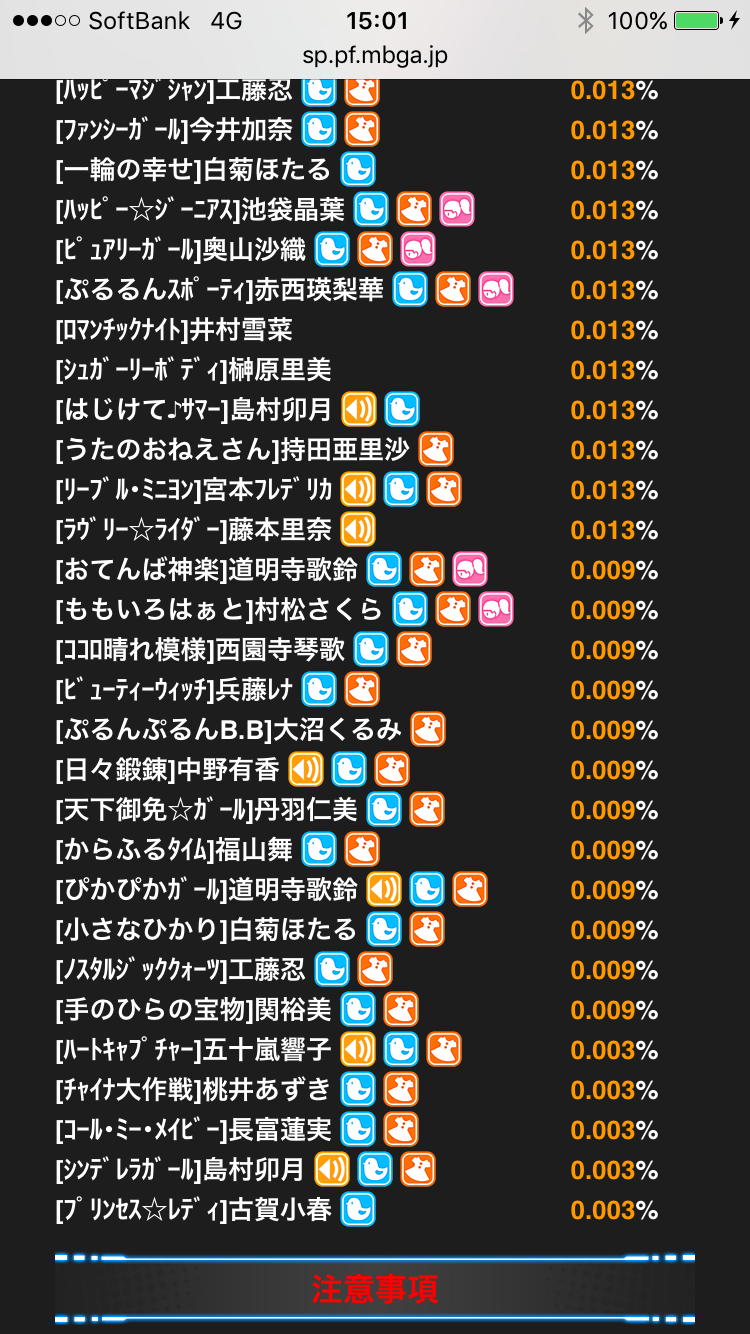 モバマスとデレステでアイドルの排出率が明記されたお知らせ 目玉srも通常ガチャから0 003 で登場することが明らかに もばます デレステ ポプマスまとめ