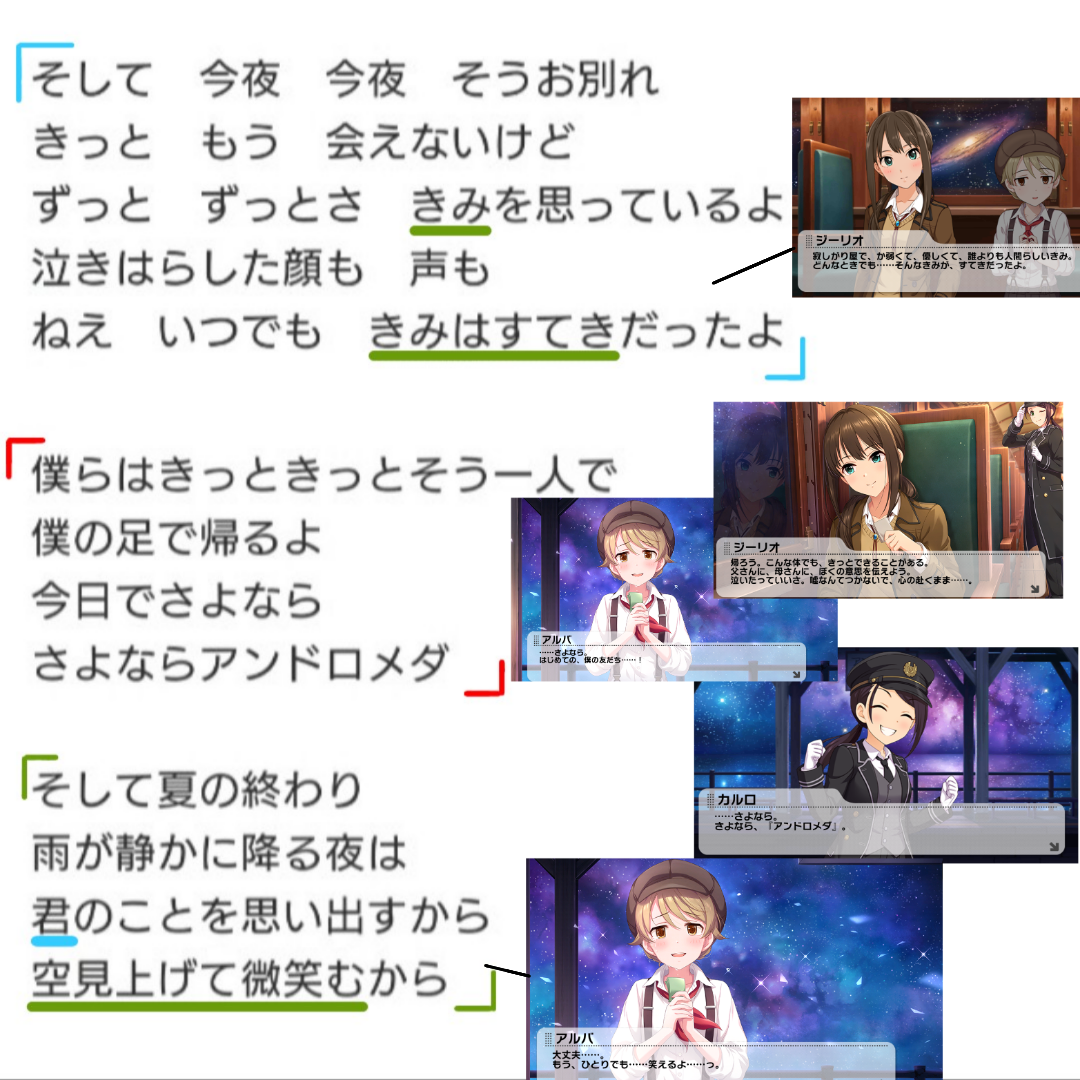 デレステ イベントコミュと歌詞でみる さよならアンドロメダ By もばます