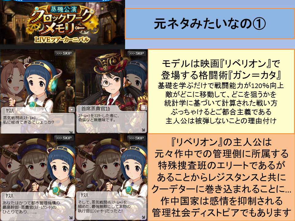 モバマス 蒸気公演クロックワークメモリー ネタ解説 もばます デレステ ポプマスまとめ モバマス 蒸気公演クロックワークメモリー ネタ解説 もばます デレステ ポプマスまとめ