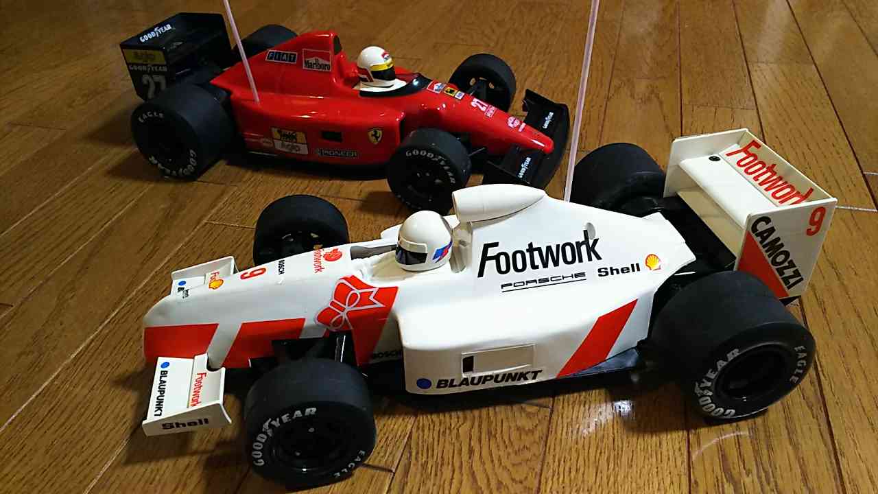 1991年【TOMY 1/13 フットワークポルシェFA12】フェラーリ642に