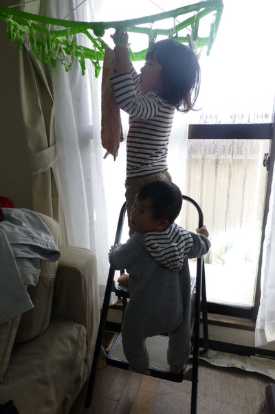 2人で洗濯物
