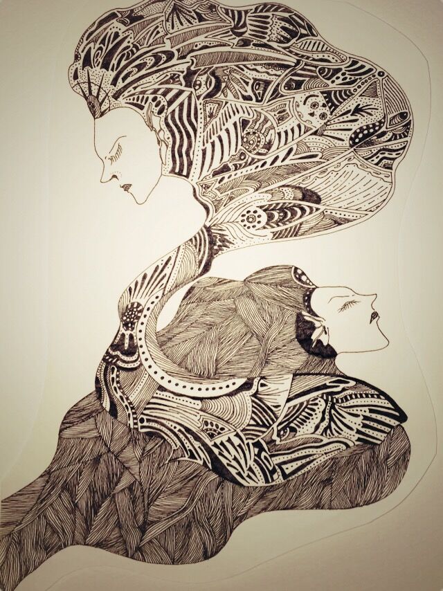 スレ違い ペン画 抽象 霊子の部屋