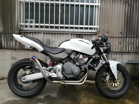 養蜂場。ジェイド純正流用加工フルエキ。カチアゲショート管
