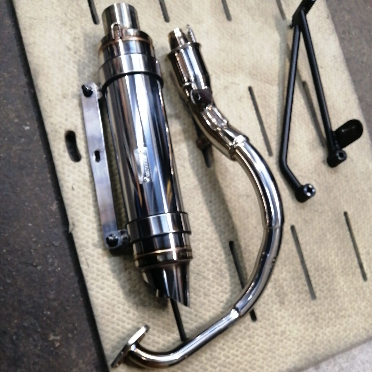 アドレス V125 ベリアル セクターマフラー ワンオフ加工品 : ss-muneda