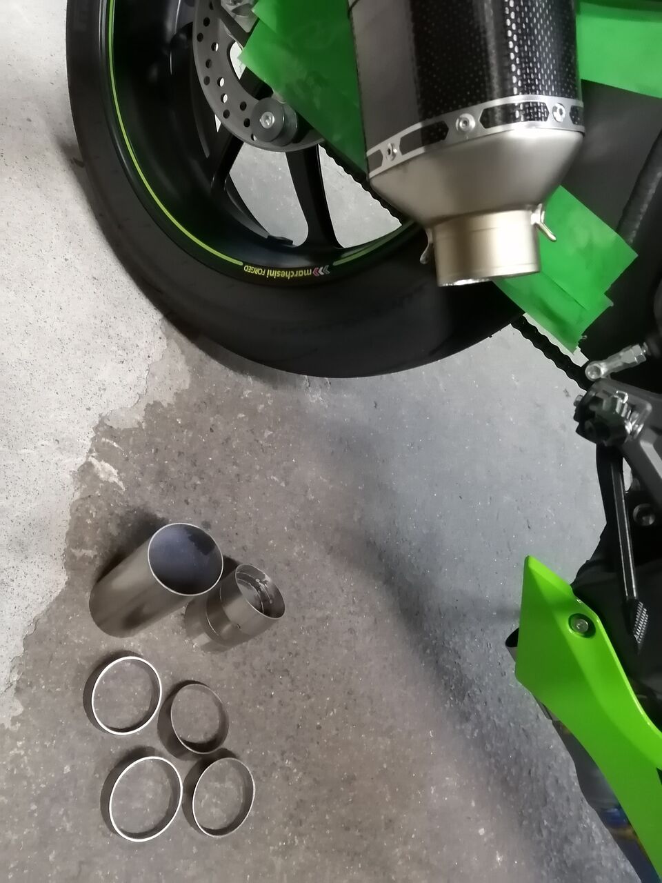 ZX10RRサイレンサーショート加工&テールパイプ製作 : ss-muneda ZX10RRサイレンサーショート加工&テールパイプ製作 : ss-muneda