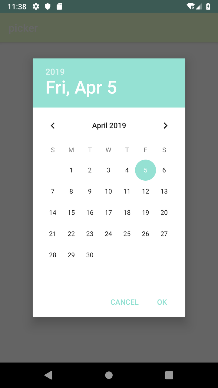 Kotlin 日付を取得するpickerdialogを表示 開発メモ