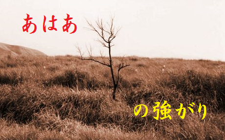 あはあ・・の強がり
