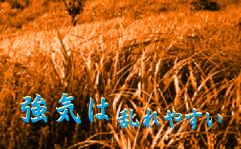 強気は乱れやすい