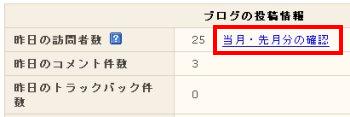 当月・先月の訪問者数