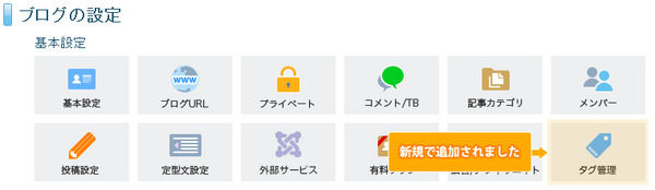 ブログの設定
