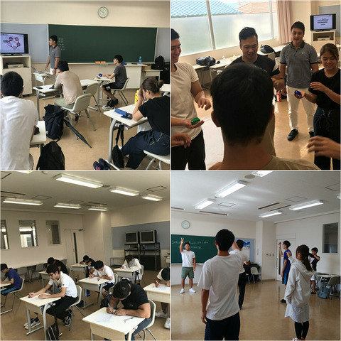 スポーツトレーナー学科シナプソロジー実習とテスト