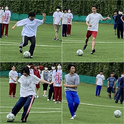 サッカー授業の様子