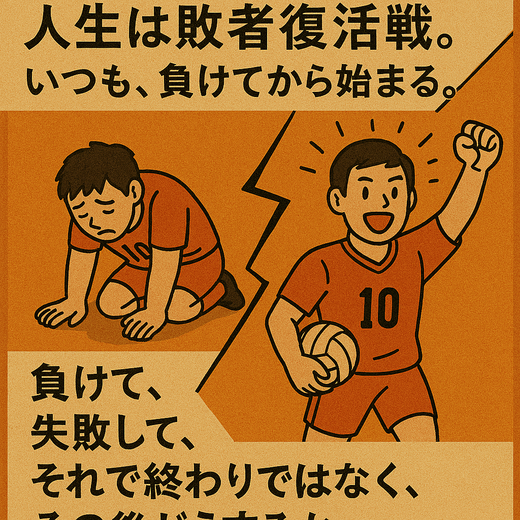 人生は敗者復活戦。いつも、負けてから始まる。負けて終わりではなく、その後どうするか:リーダーのためのキャリア・デザイン・カフェ