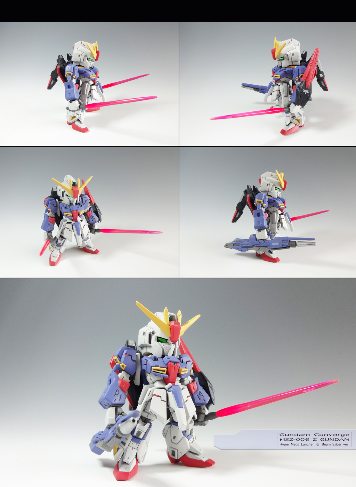 FW GUNDAM CONVERGE 強化型 ZZ ガンダム コンバージ 塗装 改造