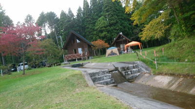長万部キャンプ場 水路