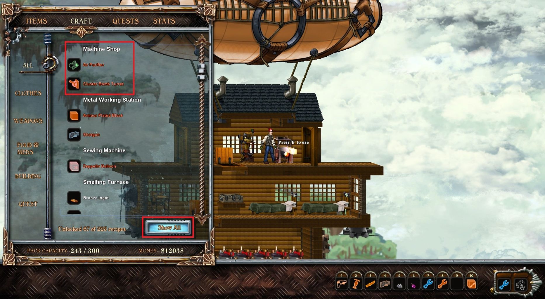 Windforge クラフトとレシピ Steamで買ったゲームをプレイしていきます