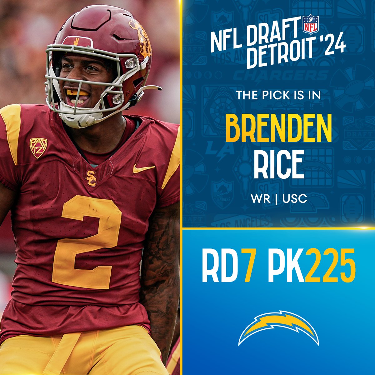 Brandon Rice Drafted 鉄太郎のアメフトブログ : 2024 NFL Draft DAY3 Review【全体】