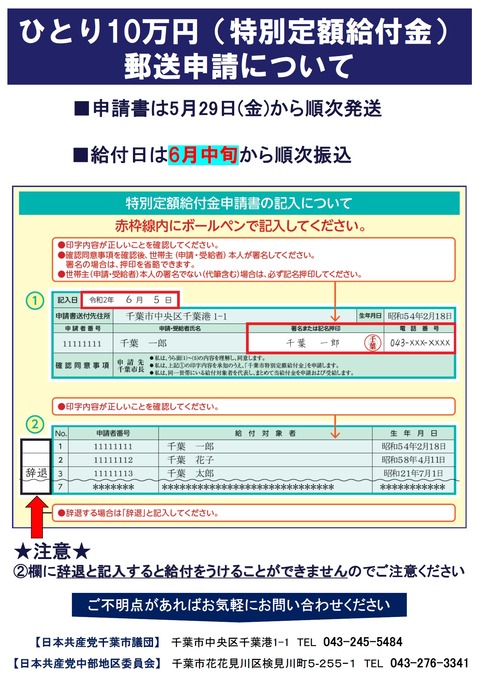 定額給付金ビラ