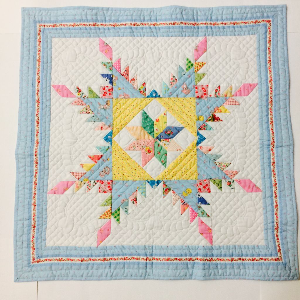 パッチワーク ベットカバー フェザースター パッチワークキルト