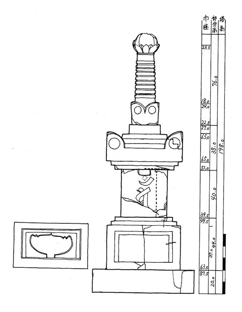 （図1-26）元大原神社宝篋印塔復元実測図