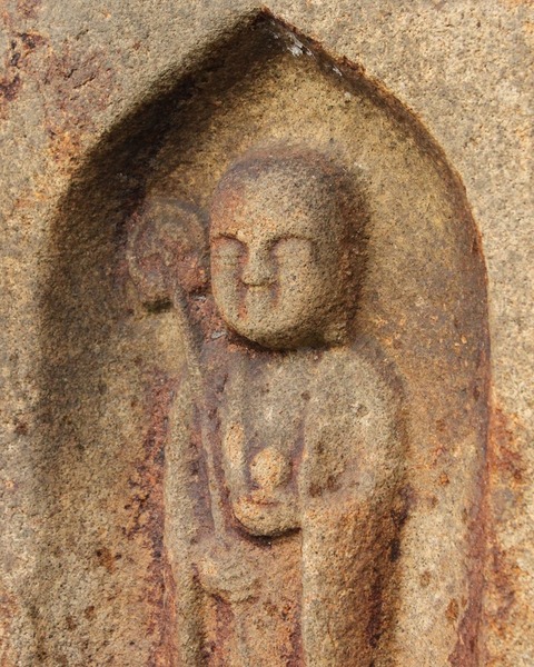 柳本迎蓮寺善教作地蔵立像石仏 (13)