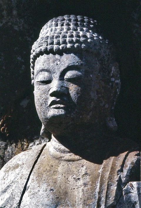 臼杵石仏第2龕ホキ阿弥陀三尊磨崖仏中尊阿弥陀如来坐像 (10)