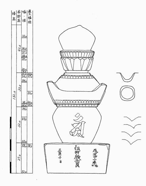 （図21）蓮厳院墓地隅飾五輪塔天文十一年20161128