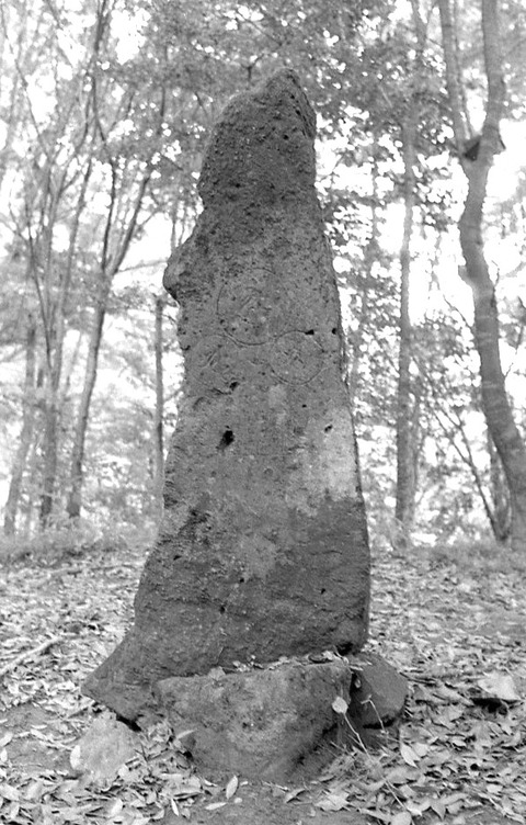 茶屋ノ森明神自然石塔婆