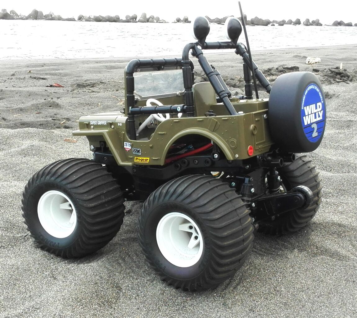 ☆タミヤ ワイルド ウイリー2 用 パドル タイヤ GYAR RC : GYAR RC