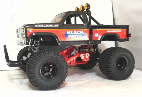 ☆タミヤ モンスタービートル、ブラック フット用 ブロック タイヤ