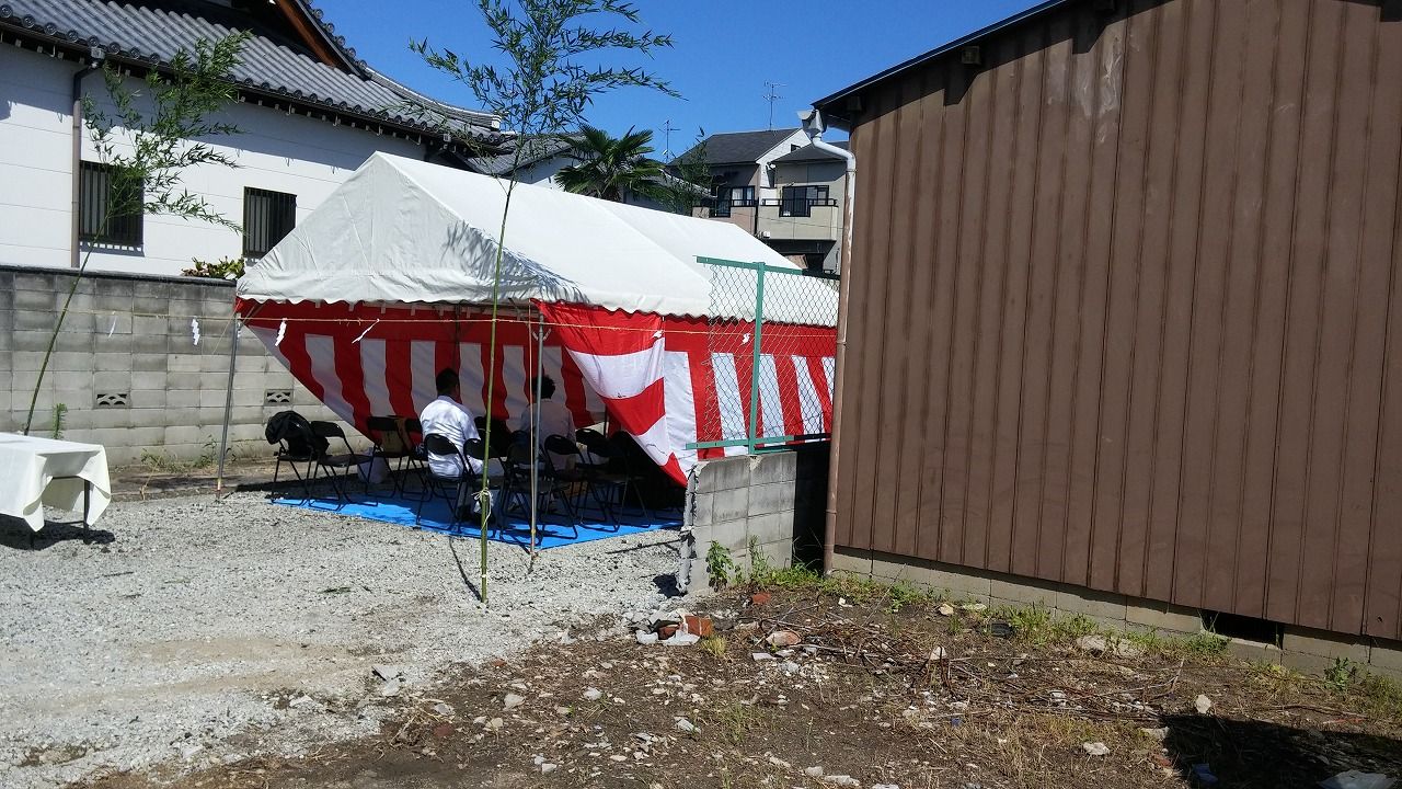 地鎮祭 会場設営・手配 ストラクション 大阪府 東大阪市柏田本町 にて地鎮祭! 地鎮祭 会場設営・手配 ストラクション 大阪府 東大阪市柏田本町 にて地鎮祭!
